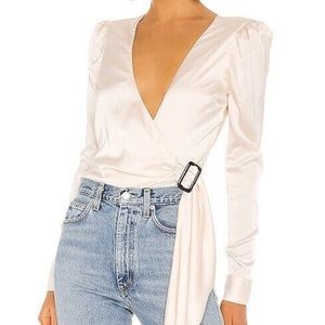 NWT lovers and friends silk body suit